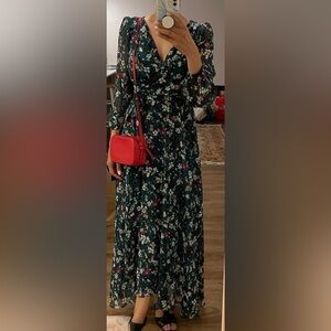 Tommy Hilfiger Dark Green Floral Dress